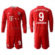 Bayern Munich Barn 2020-21 Robert Lewandowski 9 Draktsett Fotball Hjemmedrakter Langermet..